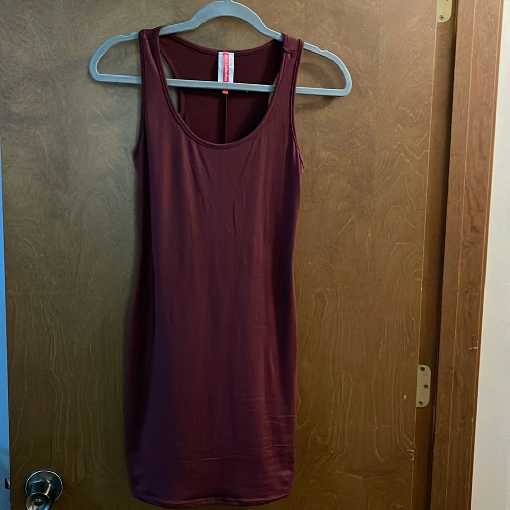 NWT! Burgundy Tank Mini Dress
